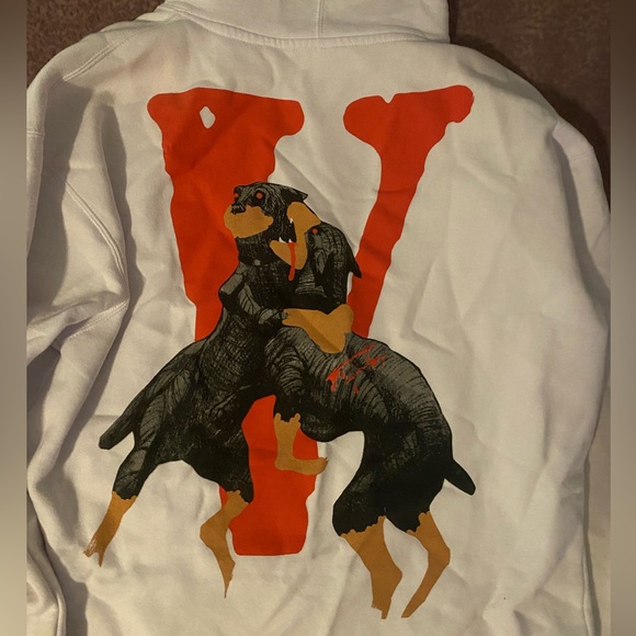 Vlone X City Morgue White Hoodie - Picture 1 of 3